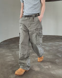 Berken Multi-Pocket Wide Cargo Pants