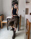 [U-BASIC] Pudding incision round ribbed sleeveless