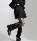 Mild Pleats Skirt Pants