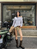 Modney pintuck tail shirring long sleeve