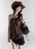 String Mocha Mousse One Piece