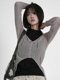 Low Layered Cardigan Knit
