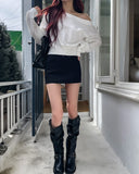 Merge low-rise skirt pants