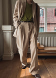 Comfort two-tuck wide slacks