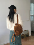 Boot String Suede Velvet Backpack