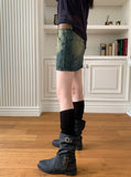 [Belt Set] Konya Y2K Washing Denim Mini Skirt