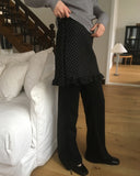 Soki Dot Frill Wool Mini Skirt