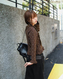 Kura Dot Sleeveless Frill Cardigan Set