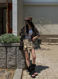 Rose Stripe Overfit Short Sleeve Shirt