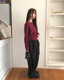 Herr Strap Banding Waist Layered Pile Training Skirt Pants