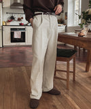 Uni corduroy pintuck pants