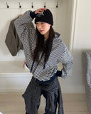 Caven Stripe Hooded Zip-Up