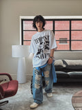 Funky Damage Wide Denim Pants