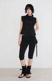 HIGH-NECK SLEEVELESS SHIRT