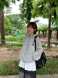 Latoli Summer Check Hooded Zip-up Wind Jumper
