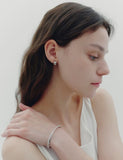 Champagne Full Moon Silver (W) Duo Earrings S