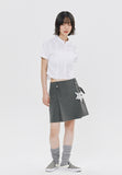 SHIRRING COTTON ZIP UP