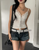 Liv Unbalance Lace Wrap Crop Sleeveless
