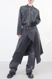 Picoa layered denim skirt