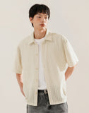 Crochet Short Sleeve Knit Shirt