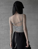 Backless Strap Padded Sleeveless