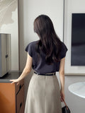 Softy plain short-sleeved knit
