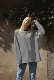 Long Sleeve Heavy Overfit Stripe Dangara