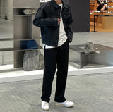 Latz black blue denim jacket