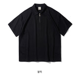 Wide Collar Short Sleeve T-shirt