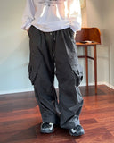 Nideion Pintuck Diagonal Cargo Pants