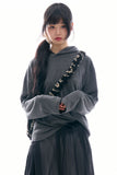 Grave stretch rib hoodie