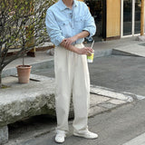 Even Cotton One-Tuck Wide Pants