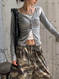 [U-BASIC] Etna slim button cardigan