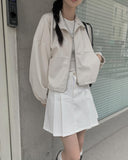 Yeonu basic pin tuck pleated skirt