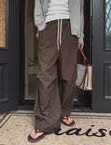 DENTS NYLON BANDING BALLOON PANTS