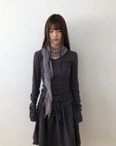 Melien Dot Shirring Muffler