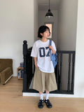 Tomt Number Printing Over Short Sleeve Tee