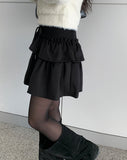 Munt Wool Tiered Frill Mini Skirt