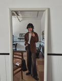 Belly loose fit suede jacket
