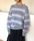 Levain Stripe Mix Round Knit