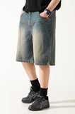 Rain Slab Denim Half Pants