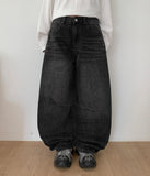 Calton Washing Denim Balloon Wide Pants
