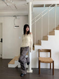Tonijon Pocket Cotton Banding Long Wide Cargo Pants