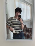 Dots Stripe Half Knit