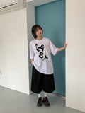 Sinmis Banding Incised Cotton Bermuda Pants