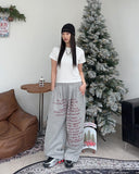 Needel brushed round short sleeve T-shirt