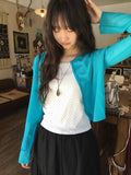 Pocon U-neck Color Basic Cardigan