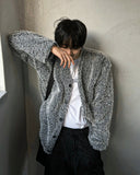 Kale boucle knit cardigan