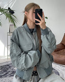 FL crop shirring flight jumper