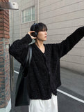 Ethnic fur cardigan